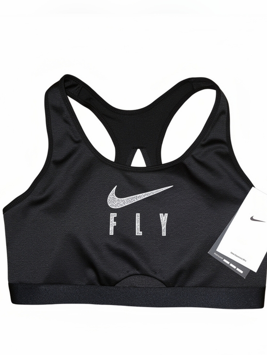 Nike Other - NIKE Maximum Compression Sports Bra Black With "Fly" Graphic Sz M Cup C-E NWT